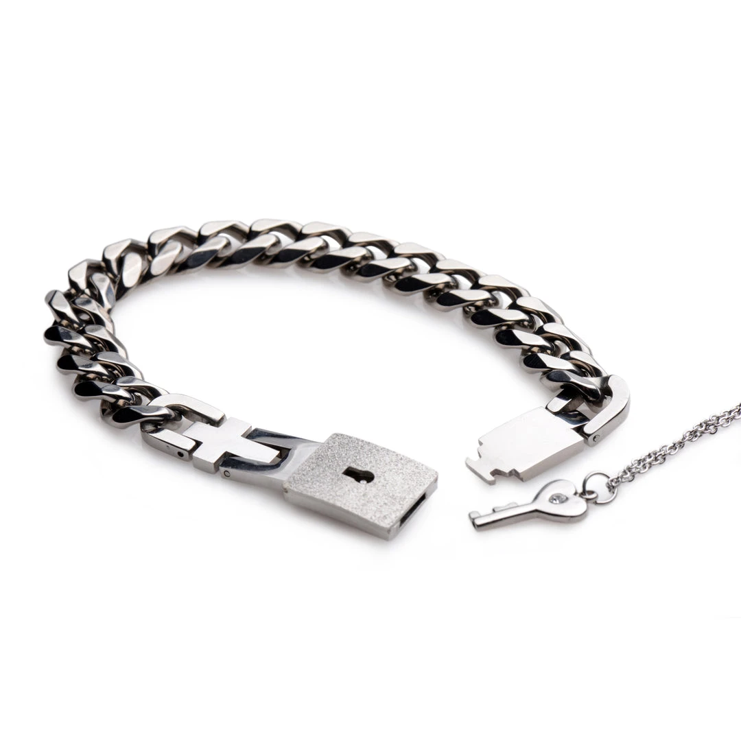 Master Series Chained Locking Bracelet And Key Necklace 4 Master Series Chained Locking Bracelet And Key Necklace