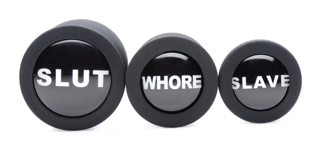 Master Series Dirty Words Anal Plug Set 5 Master Series Dirty Words Anal Plug Set