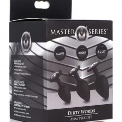 Master Series Dirty Words Anal Plug Set 11 Master Series Dirty Words Anal Plug Set