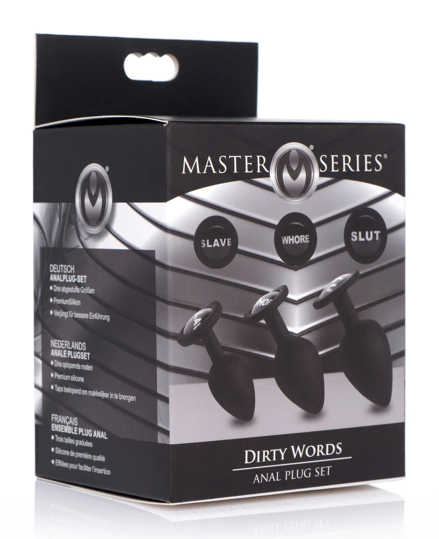 Master Series Dirty Words Anal Plug Set 6 Master Series Dirty Words Anal Plug Set