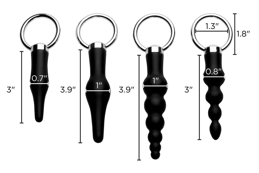 Master Series 4 Piece Silicone Anal Ringed Rimmer Set 4 Master Series 4 Piece Silicone Anal Ringed Rimmer Set