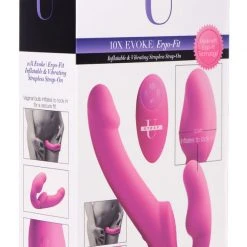 Strap U Worlds First Remote Control Inflatable Vibrating Silicone Ergo Fit Strapless Strap-On
