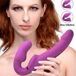 Strap U Worlds First Remote Control Inflatable Vibrating Silicone Ergo Fit Strapless Strap-On