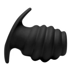 Master Series Hive Ass Tunnel Silicone Ribbed Hollow Anal Plug - Small