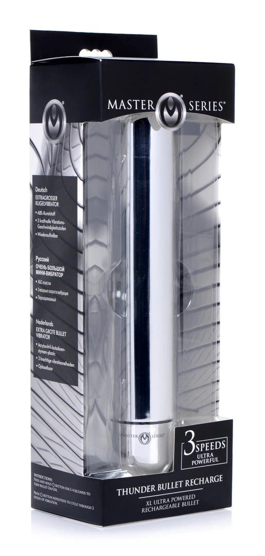 Master Series Thunder Bullet XL Ultra Powered Rechargeable Vibe 5 Master Series Thunder Bullet XL Ultra Powered Rechargeable Vibe