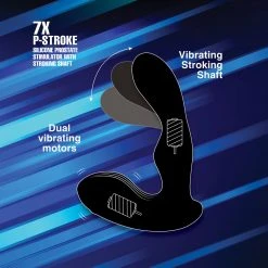 Alpha-Pro Anal 7X P-Stroke Silicone Prostate Stimulator With Stroking Shaft