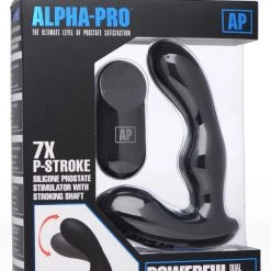 Alpha-Pro Anal 7X P-Stroke Silicone Prostate Stimulator With Stroking Shaft