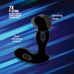 Alpha-Pro Anal 7X P-Gyro Silicone Prostate Stimulator With Gyrating Shaft