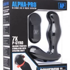 Alpha-Pro Anal 7X P-Gyro Silicone Prostate Stimulator With Gyrating Shaft