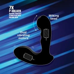 Alpha-Pro Anal 7X P-Milker Silicone Prostate Stimulator With Milking Bead