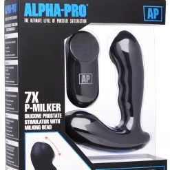 Alpha-Pro Anal 7X P-Milker Silicone Prostate Stimulator With Milking Bead