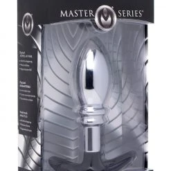 Master Series Dark Stopper Metal And Silicone Anal Plug