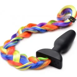 Tailz Remote Control Vibrating Rainbow Pony Tail Anal Plug