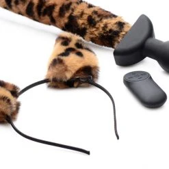 Tailz Remote Control Wagging Leopard Tail Anal Plug And Ears Set