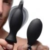Master Series Dark Inflator Silicone Inflatable Anal Plug