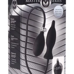 Master Series Dark Inflator Silicone Inflatable Anal Plug