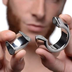 Master Series BDSM Magna-Chute Magnetic Ball Stretcher