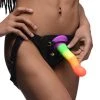 Strap U Proud Rainbow Silicone Dildo With Harness Dildos & Strap-Ons