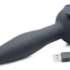 Master Series Turbo Ass-Spinner Silicone Anal Plug With Remote Control