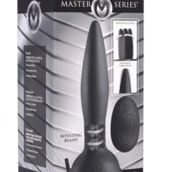 Master Series Turbo Ass-Spinner Silicone Anal Plug With Remote Control
