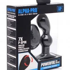 Alpha-Pro 7X P-Spin Vibrating Prostate Stimulator With Spinning Beads Anal