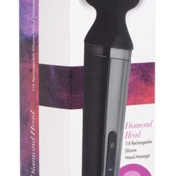Wand Essentials Diamond Head 24X Rechargeable Silicone Wand Massager