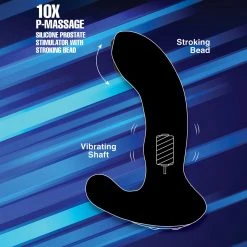 Alpha-Pro 10X P-Massage Silicone Prostate Stimulator With Stroking Bead
