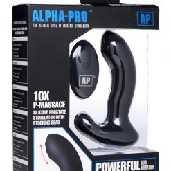 Alpha-Pro 10X P-Massage Silicone Prostate Stimulator With Stroking Bead