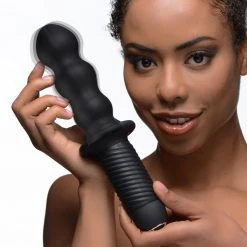 Ass Thumpers Penis Pleasure The Groove 10X Silicone Vibrator With Handle