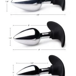 Master Series Dark Invader Metal And Silicone Anal Plug - Small