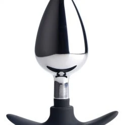 Master Series Dark Invader Metal And Silicone Anal Plug - Small