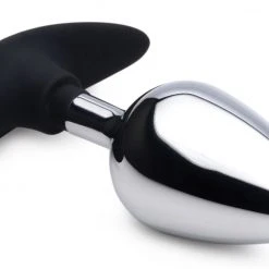 Master Series Dark Invader Metal And Silicone Anal Plug - Small