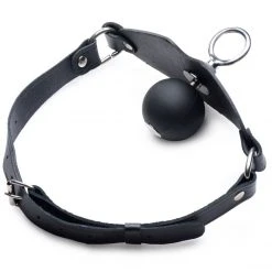 Strict Leather BDSM Eyelet Ball Gag