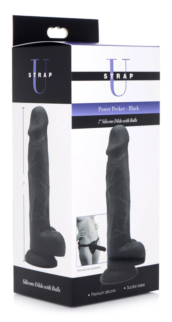 Strap U Power Pecker 7 Inch Silicone Dildo With Balls - Dildos & Strap-Ons 8 Strap U Power Pecker 7 Inch Silicone Dildo With Balls - Dildos & Strap-Ons