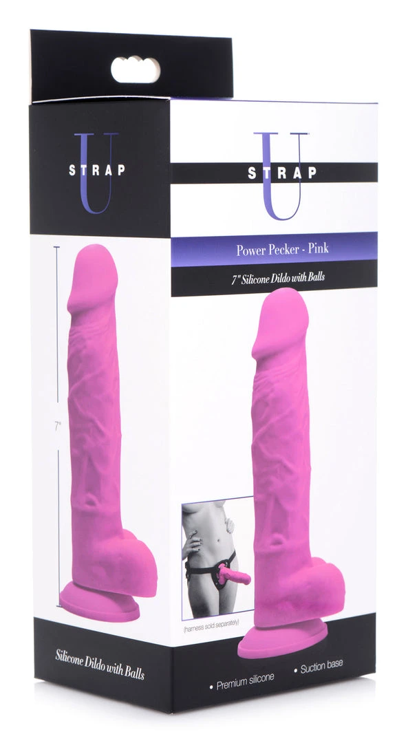 Strap U Power Pecker 7 Inch Silicone Dildo With Balls - Dildos & Strap-Ons 16 Strap U Power Pecker 7 Inch Silicone Dildo With Balls - Dildos & Strap-Ons