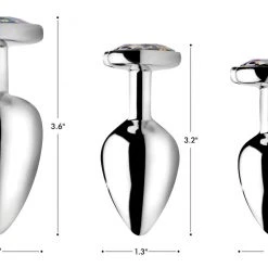 Booty Sparks Rainbow Prism Heart Anal Plug - Large