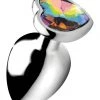 Booty Sparks Rainbow Prism Heart Anal Plug - Large