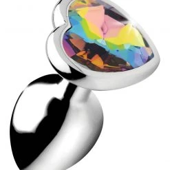 Booty Sparks Rainbow Prism Heart Anal Plug - Large