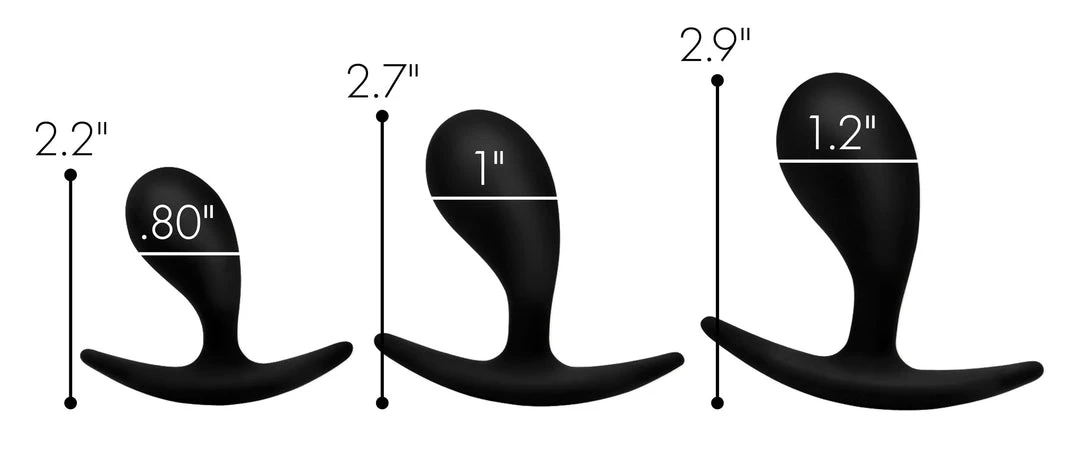 Master Series Dark Droplets 3 Piece Curved Silicone Anal Trainer Set 3 Master Series Dark Droplets 3 Piece Curved Silicone Anal Trainer Set