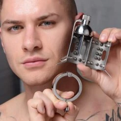 Master Series BDSM Spiked Chamber Chastity Cage