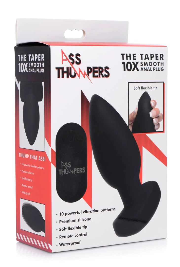 Ass Thumpers The Taper 10X Smooth Silicone Remote Control Vibrating Butt Plug 8 Ass Thumpers The Taper 10X Smooth Silicone Remote Control Vibrating Butt Plug
