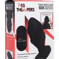 Ass Thumpers The Driller 10X Swirled Silicone Remote Control Vibrating Butt Plug 15 Ass Thumpers The Driller 10X Swirled Silicone Remote Control Vibrating Butt Plug