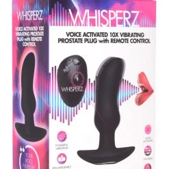 Whisperz Voice Activated 10X Vibrating Prostate Plug With Remote Control