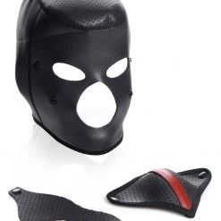 Master Series BDSM Scorpion Hood With Removable Blindfold And Face Mask