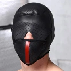 Master Series BDSM Scorpion Hood With Removable Blindfold And Face Mask