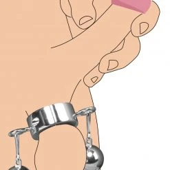 Master Series Ball Strap Metal Ball Stretcher BDSM