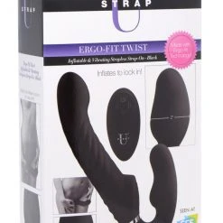 Strap U Ergo-Fit Twist Inflatable Vibrating Silicone Strapless Strap-on - Dildos & Strap-Ons