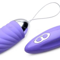 Frisky Vibrators Grape Gasm 36X Swirled Vibrating Remote Control Egg