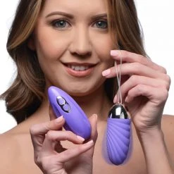 Frisky Vibrators Grape Gasm 36X Swirled Vibrating Remote Control Egg