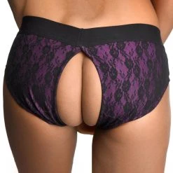 Strap U Lace Envy Crotchless Panty Harness - L-XL